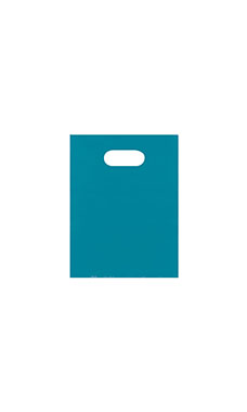 Small Lightweight Low Density Teal Merchandise Bags - Case of 1,000
