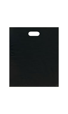 Large Lightweight Low Density Black Merchandise Bags - Case of 500