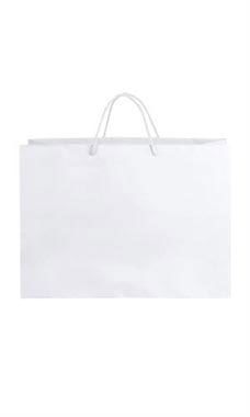 Large White Premium Folded Top Paper Bags White Rope Handles