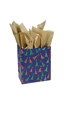 Medium Dancing Christmas Tree Paper Shopping Bags - Case of 25