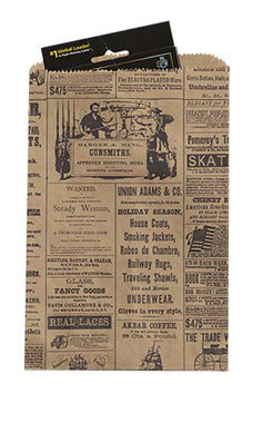 Small Newsprint Kraft Paper Merchandise Bags