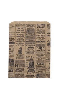 Medium Newsprint Kraft Paper Merchandise Bags