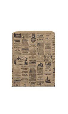 Large Newsprint Paper Merchandise Bags - 12”W x 15”H - Case of 500