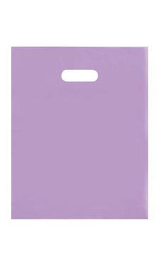 Medium Lavender Frosted Plastic Merchandise Bags - Case of 250