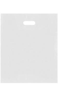 Large Clear Frosted Plastic Merchandise Bags - Case of 250