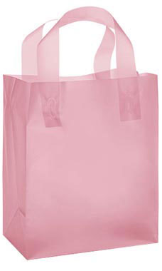Medium Pink Frosty Shopper Case of 25