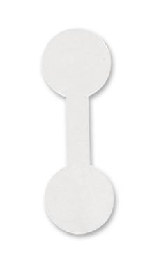 White Large Gummed Ring Jewelry Tag