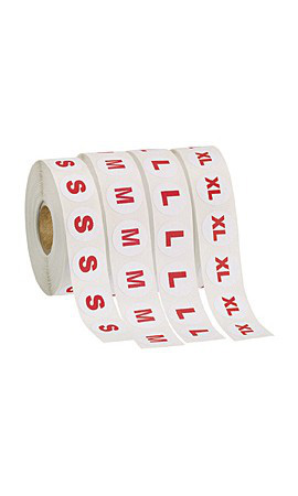 Self-Adhesive Round Size Labels Kit