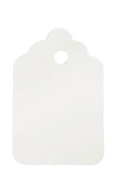 Qty 1000 Pcs White Strung Merchandise Tags #5 New Price Tag 1-1/16" x 1-5/8" 