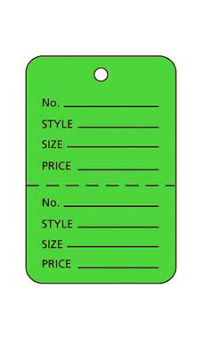 Small Unstrung Palm Tree Green Perforated Coupon Price Tags