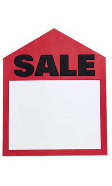 Red Oversized Sales Tag