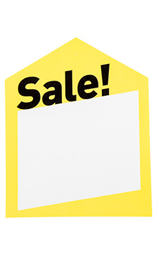 Large Oversized Modern Yellow Sale Price Tags