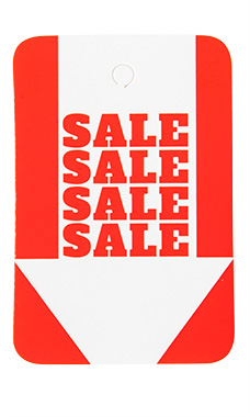 Unstrung Red/White Sale Sale Sale Sale Non-Perforated Price Tags