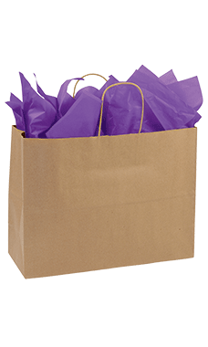 Paper Shopping Bags 100 Natural Kraft 16/" x 6 x 12 ½/" Retail Merchandise Handles