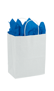 White Wholesale Kraft Paper Shopping Bags