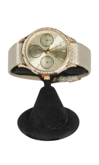 Horizontal Black Velvet Watch Display Stand