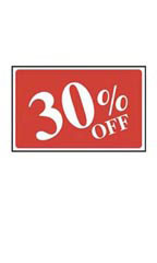 30% Off Rectangle Sign Card