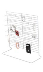 24-Peg White Wire Countertop Rack