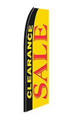 Yellow, Black, Red "Clearance Sale" Wave Flag