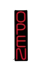 Vertical LED Neon Open Sign