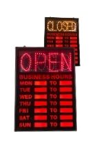 Open/Closed LED Sign with Hours