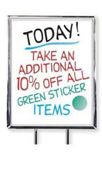 Dry Erase Panels for Floor Standing Sign Holder with Markers