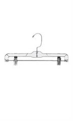 Economy 14 inch Clear Plastic Skirt and Pants Hangers