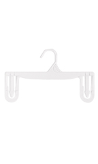 11 inch White Plastic Skirt and Pants Hangers
