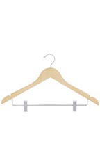 17 inch Natural Wood All Purpose Suit Hangers