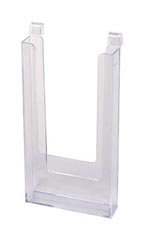 4 ½" x 8 ½" Clear Acrylic Literature Holder for Wire Grid