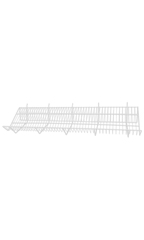 48 x 12 x 6 inch White Downslope Shelf for Wire Grid with 4 inch Slanted Front Lip