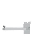 12 inch Straight Square Chrome Faceout for Slatwall