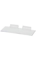 4 x 10 inch Clear Plastic Shelves for Slatwall