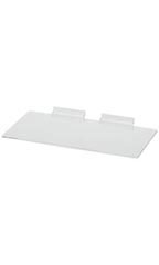 6 x 12 inch Clear Plastic Shelves for Slatwall
