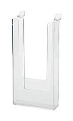 4 ½ x 8 ½ inch Clear Acrylic Literature Holder for Slatwall