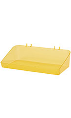 12"W x 6½"D x 3"H Clear Yellow Plastic Tray
