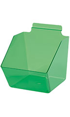 6"W x 7 ½"D x 5 ½"H Clear Green Plastic Dump Bin