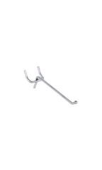 4 inch Chrome Peg Hook for 1/8 inch or 1/4 inch Pegboard