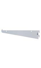 10 inch Chrome Metal Shelf Bracket for Slotted Standard - ½ inch slots 1 inch on center