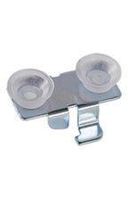 Rear/Center Lock-In Glass Shelf Rests with Rubber Bumpers