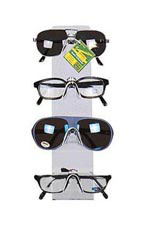 4 Pair Clear Plastic Countertop Eyeglass/Sunglass Display Easel