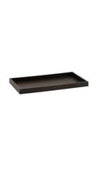 Large 1 inch Black Plastic Stackable Tray