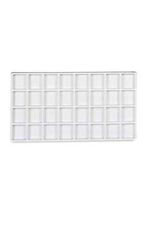 32 Section White Plastic Tray Inserts