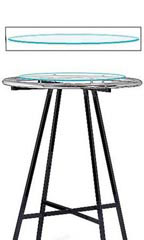 Glass Topper for Round Clothing Racks