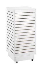 White Slatwall Tower with Rolling Base