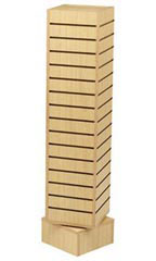 12 inch Rotating Maple Slatwall Tower