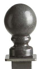 Boutique Raw Steel Ball Square Fitting Finial