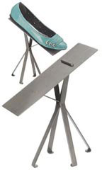 Boutique Raw Steel 8 inch Shoe Display Stand