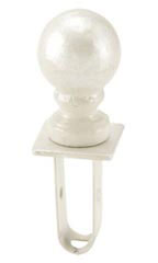 Boutique Ivory Ball Square Fitting Finial