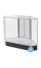 Extra Vision Corner Rear Access Black Display Case Fully Assembled